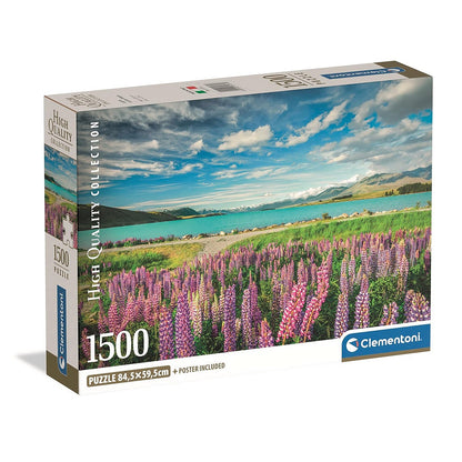 Clementoni Puzzle - Neuseeland "Lupinen am Tekapo See" (1500 Teile)