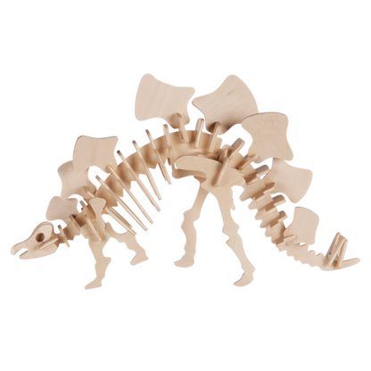 Naturholz 3D-Puzzle - Dinosaurierskelett, assortiert