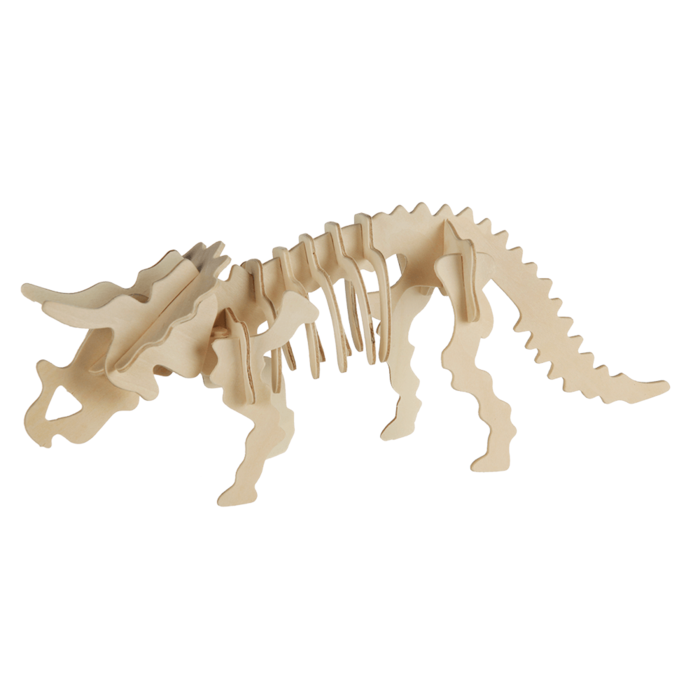 Naturholz 3D-Puzzle - Dinosaurierskelett, assortiert
