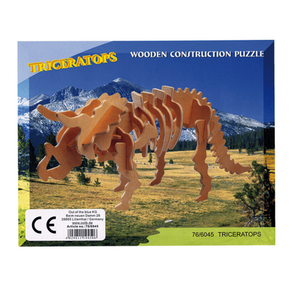 Naturholz 3D-Puzzle - Dinosaurierskelett, assortiert