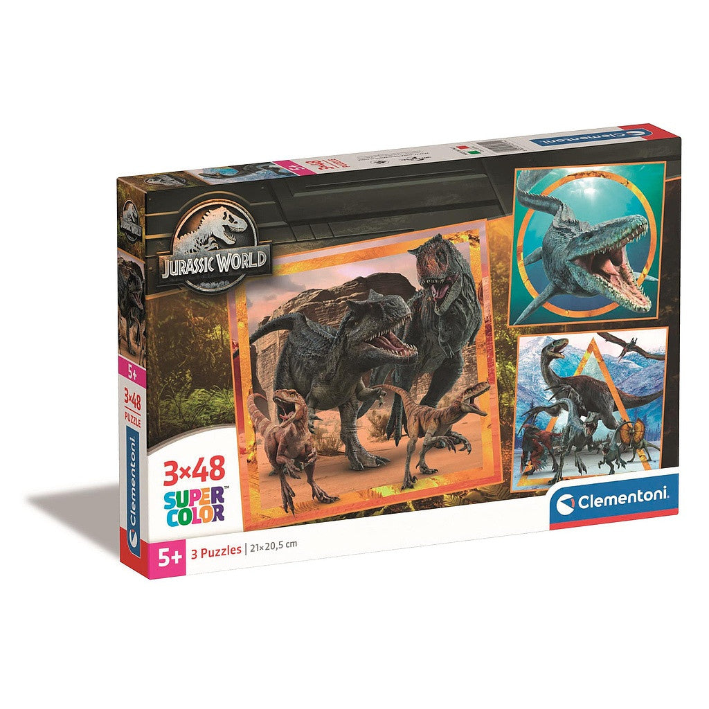 Clementoni 3-in-1 Puzzle - Jurassic World (3 x 48 Teile)