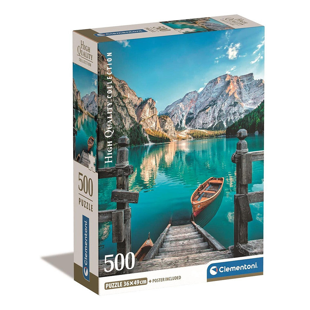 Clementoni Puzzle - Bergsee im Pragser Tal (500 Teile)