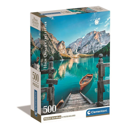 Clementoni Puzzle - Bergsee im Pragser Tal (500 Teile)