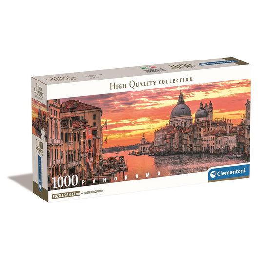 Clementoni Panorama-Puzzle - Canal Grande im Abendrot (1000 Teile)