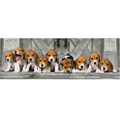 Clementoni Panorama-Puzzle - Süsse Beagle-Welpen (1000 Teile)