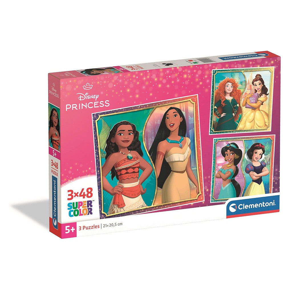 Clementoni 3-in-1 Puzzle - Disneys "Prinzessinnen" (3 x 48 Teile)