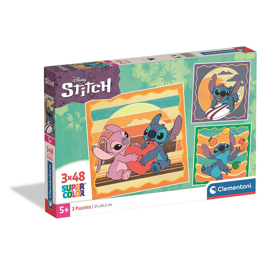 Clementoni 3-in-1 Puzzle - Disneys "Stitch" (3 x 48 Teile)