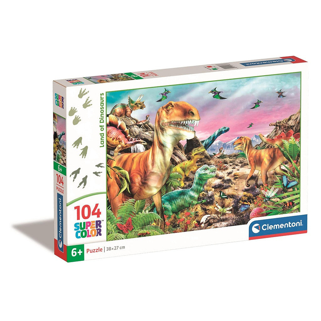 Clementoni Puzzle - Land der Dinosaurier (104 Teile)