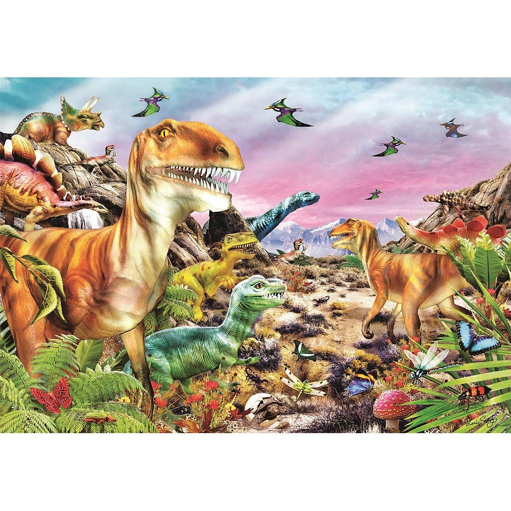 Clementoni Puzzle - Land der Dinosaurier (104 Teile)