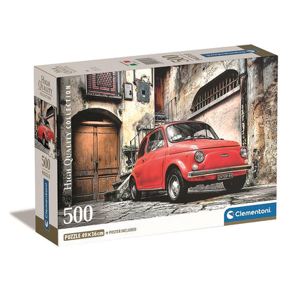 Clementoni Puzzle- Auto Cinquecento (500 Teile)