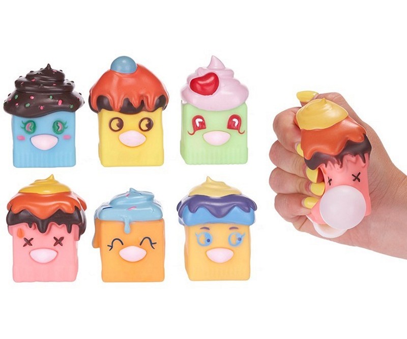 Kawaii Antistress Quietsche-Cupcake, assortiert