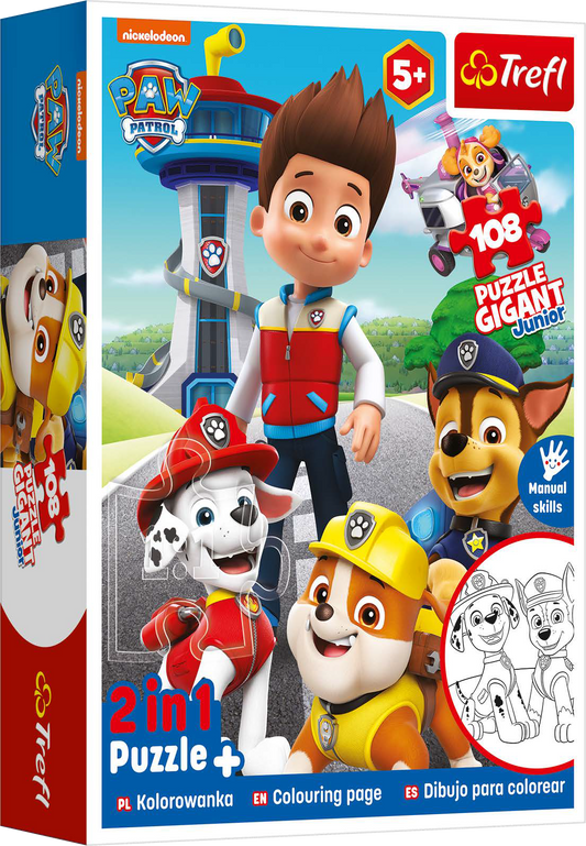 Puzzle inkl. Malbuch - Paw Patrol "Junior" (108 Teile)