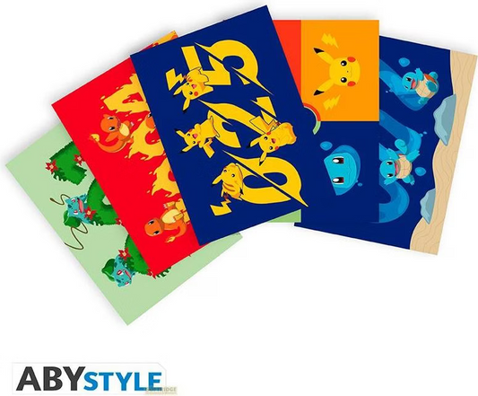 Pokemon-Postkarte "Gen 1 Starters" (5 Ex.)