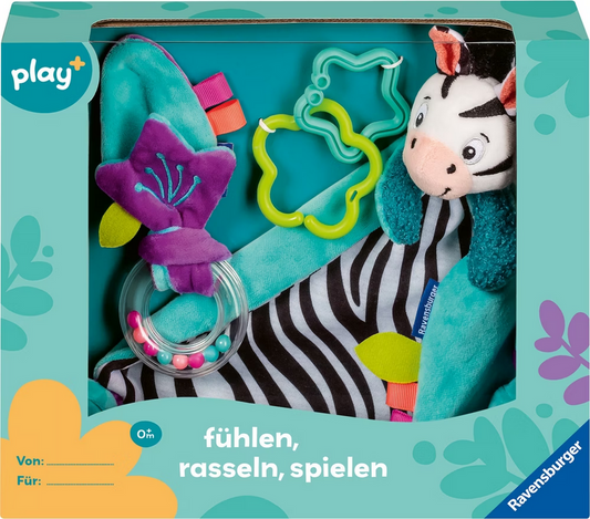 Play+ Fühlen, Rasseln, Spielen (Geschenk-Set: Zebra)