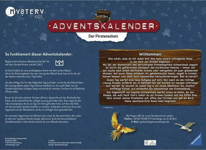 Ravensburger - Mystery Adventskalender Kids: Der Piratenschatz