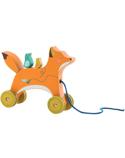 Moulin Roty Nachziehtier "Le voyage d'olga - Fuchs" aus Holz