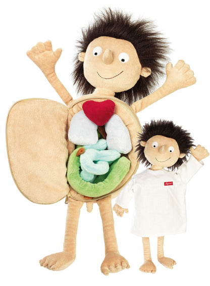 Lern-Puppe ERWIN  DER KLEINE PATIENT in bunt