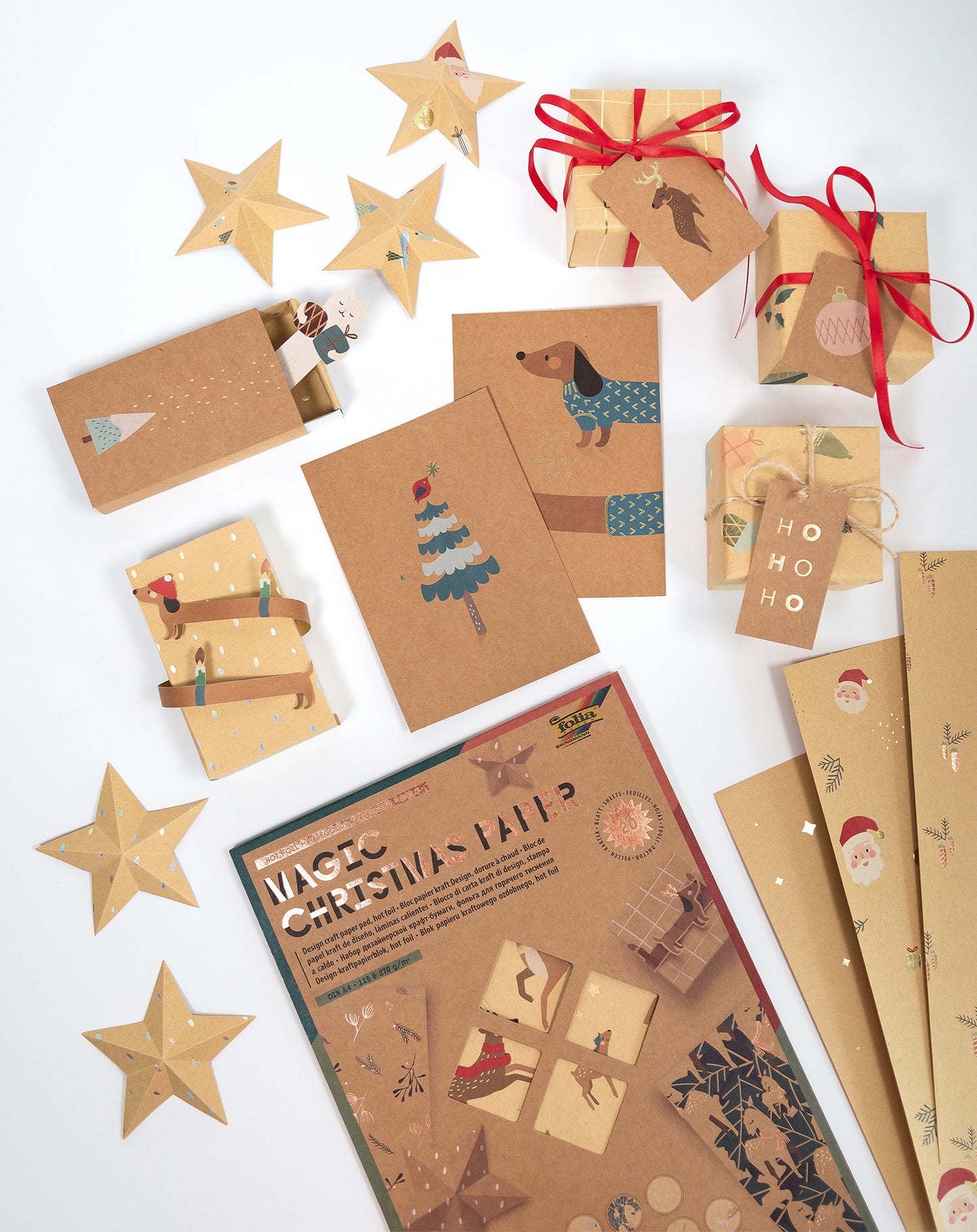 Kraftpapierblock MAGIC CHRISTMAS PAPER (DIN A4) mit 20 Blatt