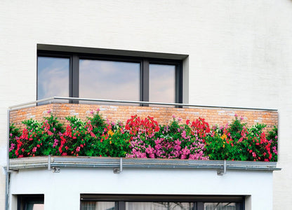 Sichtschutz Balkon, Terrasse (Motiv: Blume)