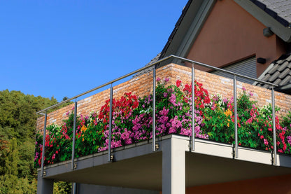 Sichtschutz Balkon, Terrasse (Motiv: Blume)