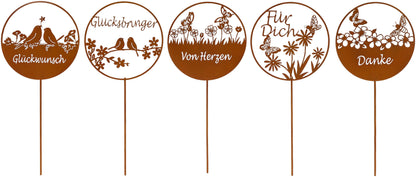 Dekostecker mit Spruch 5er-Set