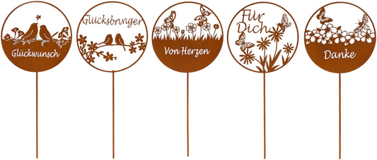 Dekostecker mit Spruch 5er-Set