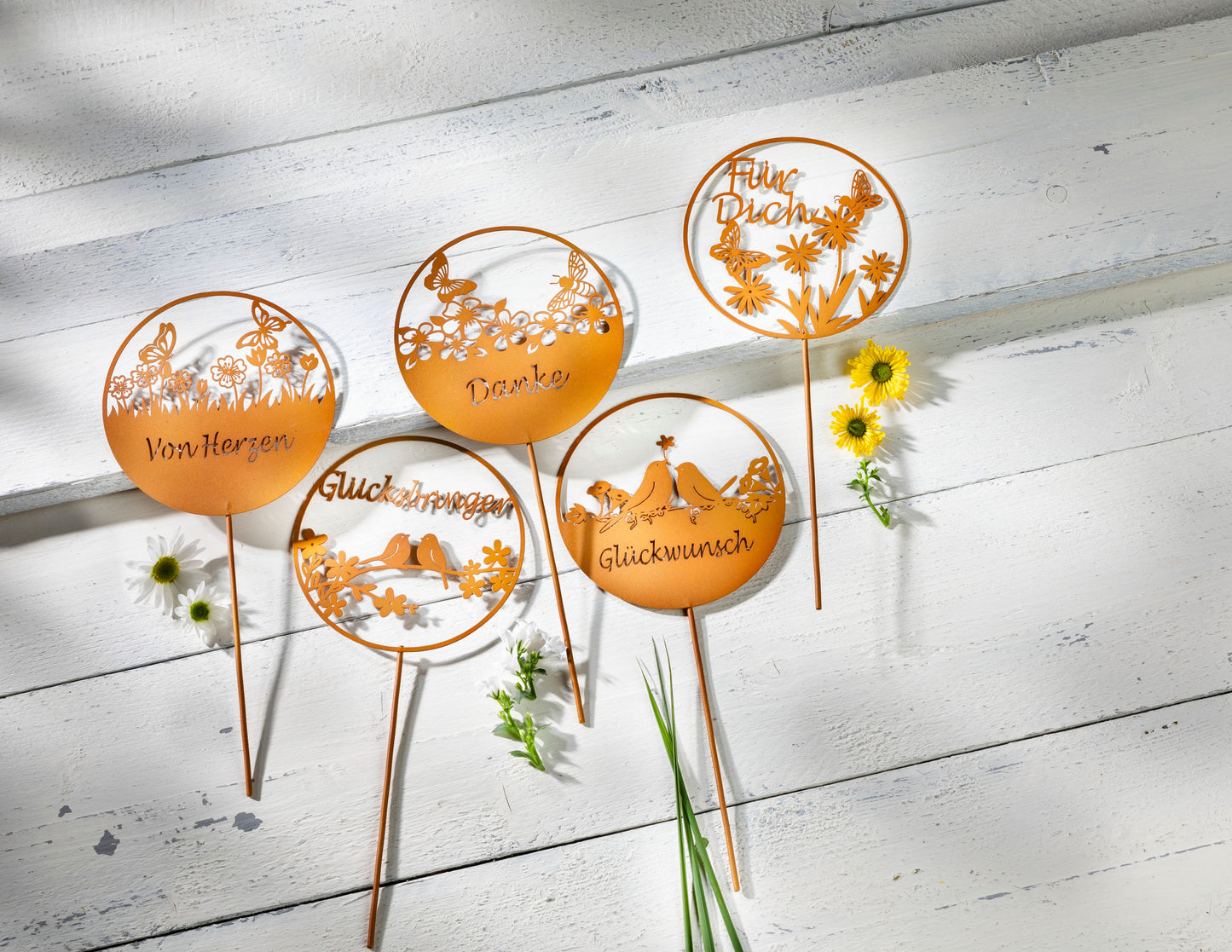 Dekostecker mit Spruch 5er-Set