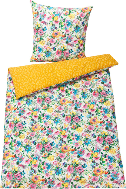 Renforcé Wendebettwäsche "Sommerblumen" (Größe: 155 x 220 cm)