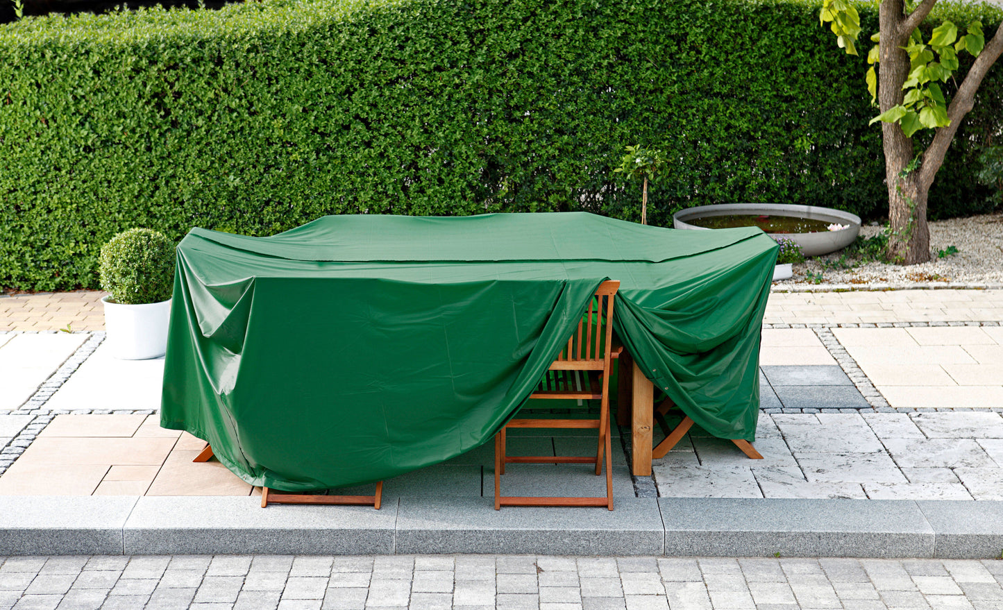 Abdeckplane für Tisch oval