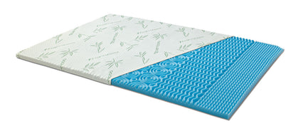 5-Zonen Matratzentopper mit Bambusbezug (Größe: 200 x 100 cm)