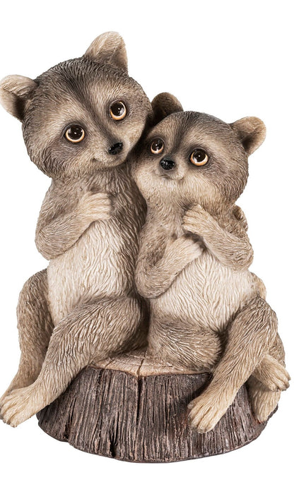 Dekofigur Waschbär-Mama mit Kind "Pia & Pepe"