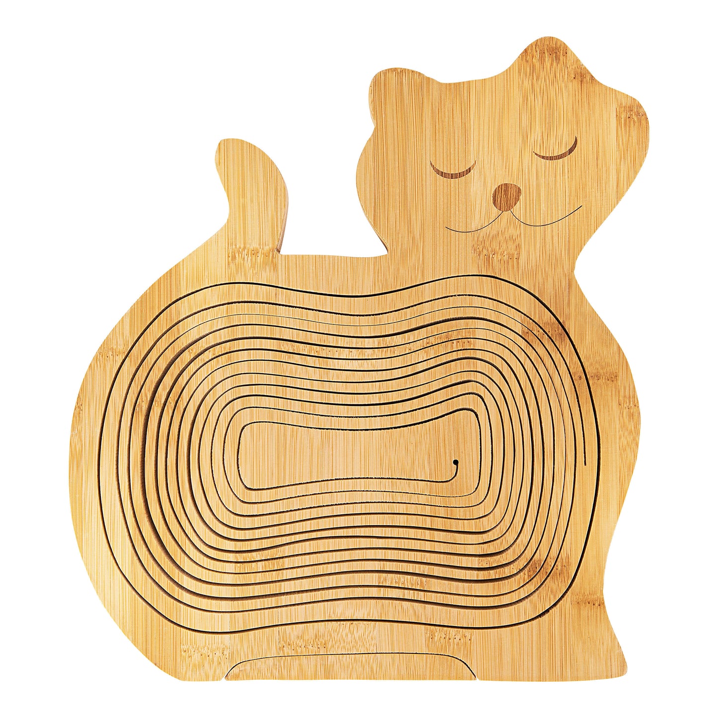 Obstkorb "Katze" faltbar aus Holz