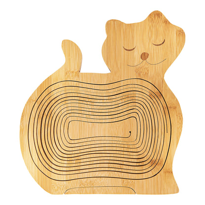 Obstkorb "Katze" faltbar aus Holz