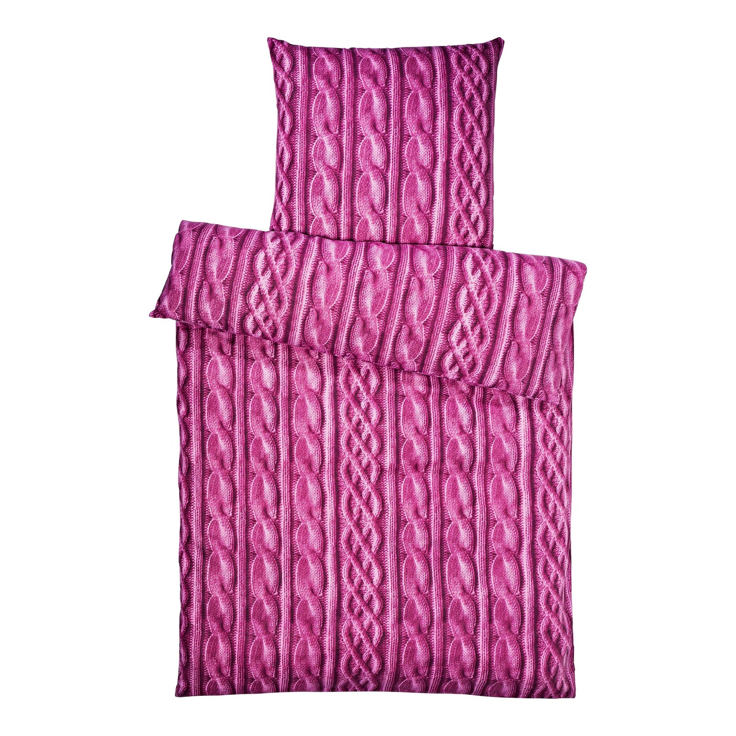 Biber Bettwäsche "Cuerda", Beere, (Grösse: 135x200 cm)