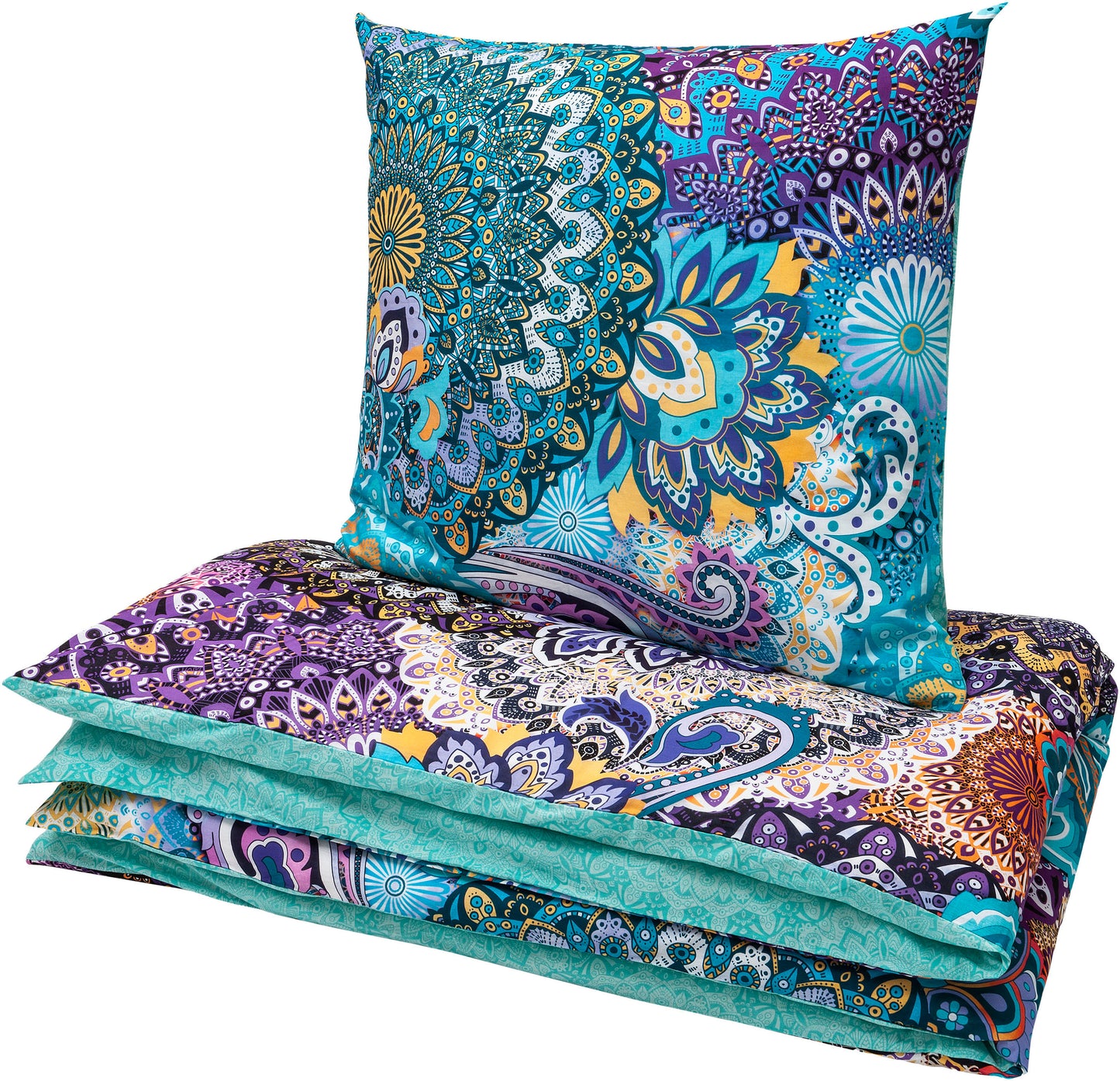 Renforce Wendebettwäsche "Aureole" Lila (Größe: 155x220 cm)