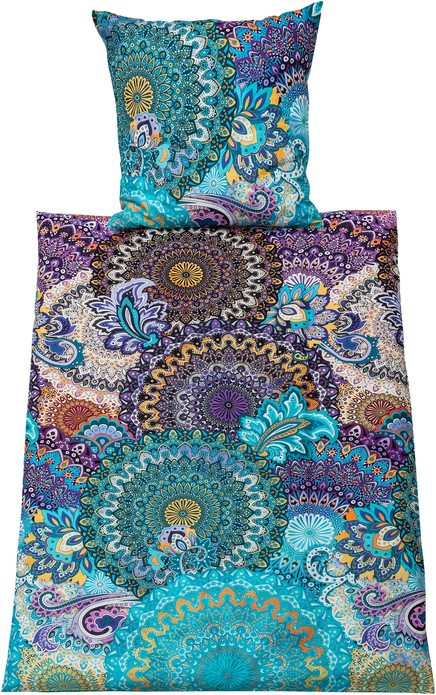 Renforce Wendebettwäsche "Aureole" Lila (Größe: 155x220 cm)