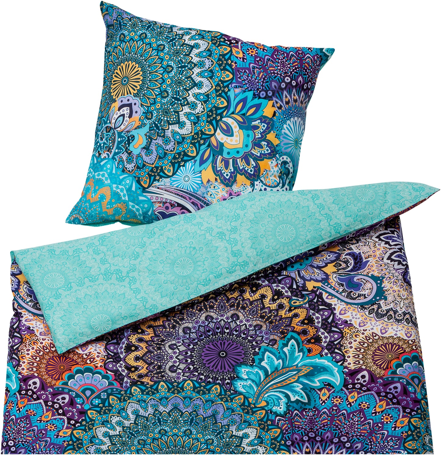 Renforce Wendebettwäsche "Aureole" Lila (Größe: 155x220 cm)