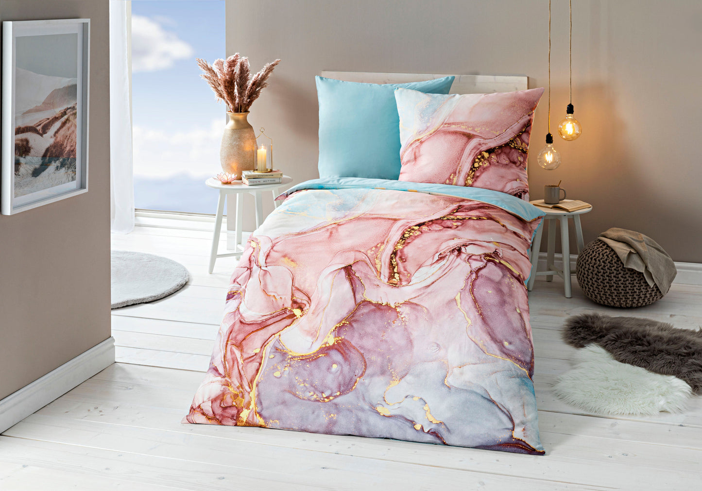 Renforce Wendebettwäsche "Marmoris" (Größe: 135x200 cm)