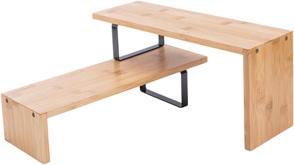 Küchenablage aus Bambus, 2-stufig