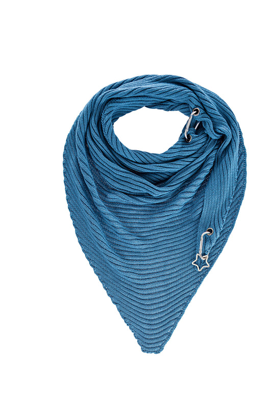 Schal "Trasa" aus Baumwolle, 155x75 cm (Farbe: rauchblau)