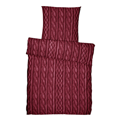 Biber Bettwäsche "Cuerda"  rot (Größe: 155x220 cm)
