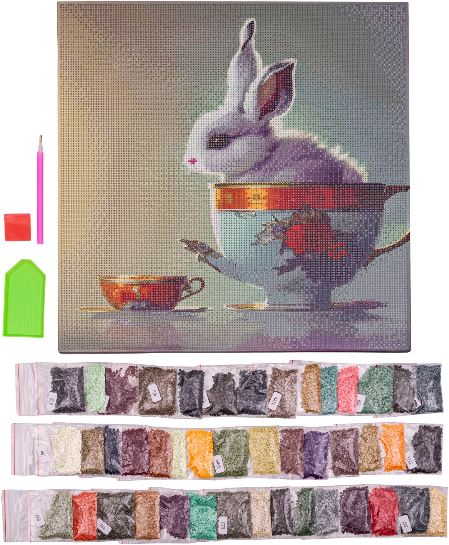 Diamond Painting "Häschen Tasse" 40x40cm