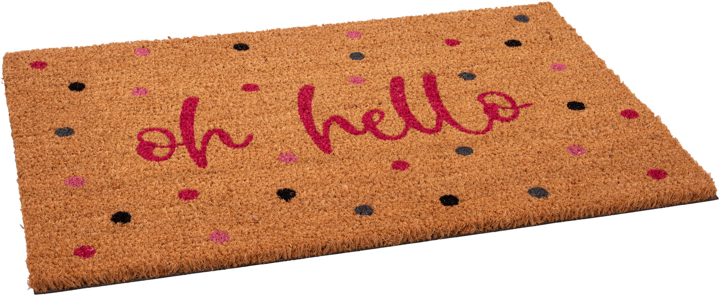 Kokos-Fußmatte "Oh Hello"