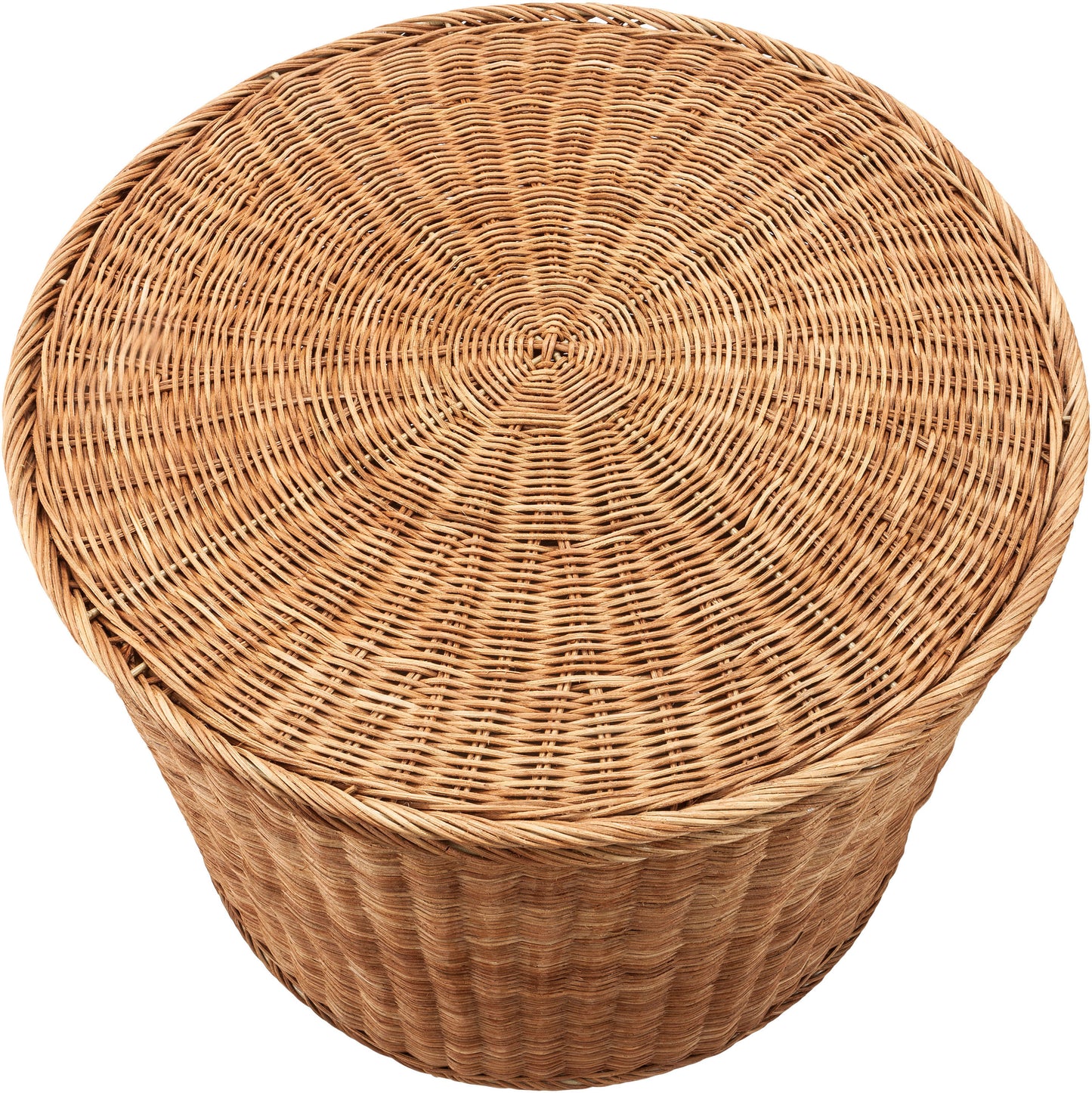 Hocker mit Stauraum aus Rattan