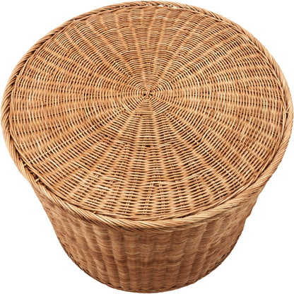 Hocker mit Stauraum aus Rattan