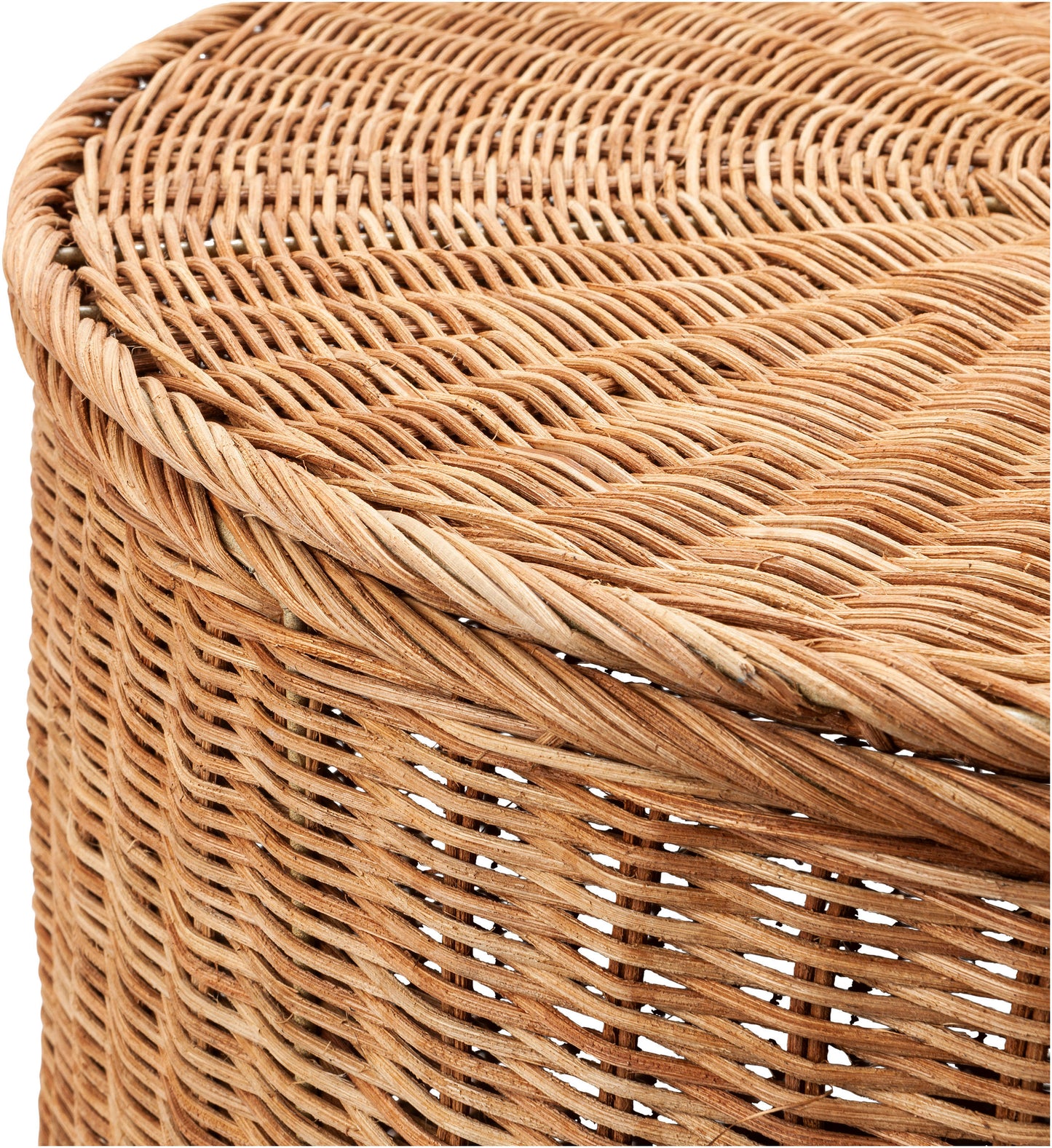 Hocker mit Stauraum aus Rattan