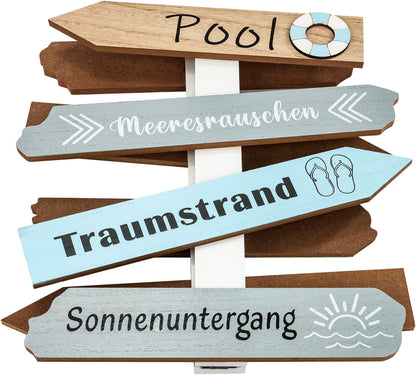 Wanddeko "Wegweiser Maritim"