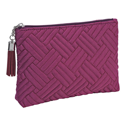 HJP Kosmetiktasche "Zoe" Steppoptik, (Farbe: beere)