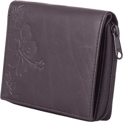 HJP Damen Geldbörse "Malva" Leder (Farbe: schwarz)