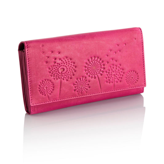 HJP Damengeldbörse "Pusteblume" Leder (Farbe: magenta)
